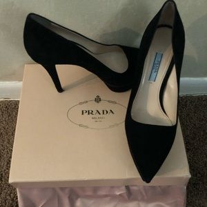 PRADA BLACK PLATFORM PUMPS